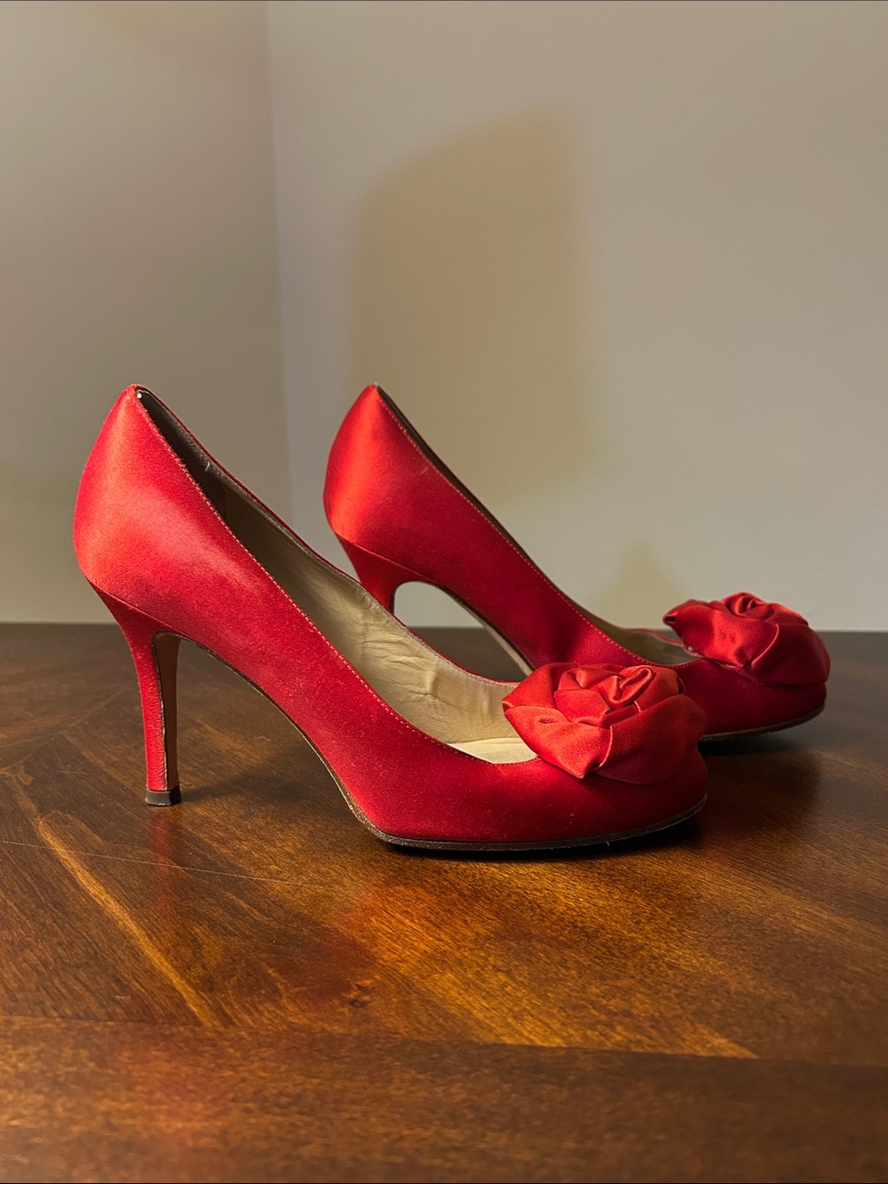 kate spade Silk Rose Knot Heels